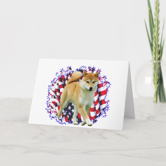 Tarjeta Patriota de Shiba Inu (Anverso)