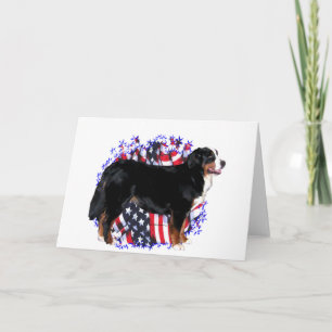 Tarjeta Patriota del perro de montaña de Bernese