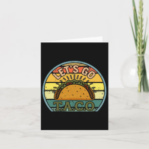 Tarjeta Patriota estadounidense Tee Gracioso Vamos Taco Ho