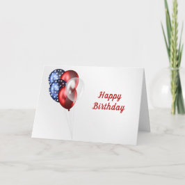 Tarjeta Patriotic Celebration Birthday