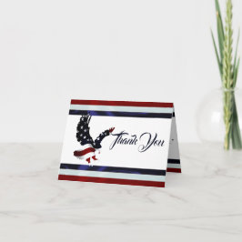 Tarjeta Patriotic Eagle Veteran Gracias