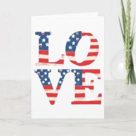 Tarjeta patriotic love
