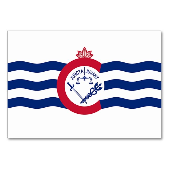 Tarjeta patriótica con bandera de Cincinnati (Anverso)