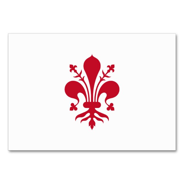 Tarjeta patriótica con bandera de Florencia (Anverso)