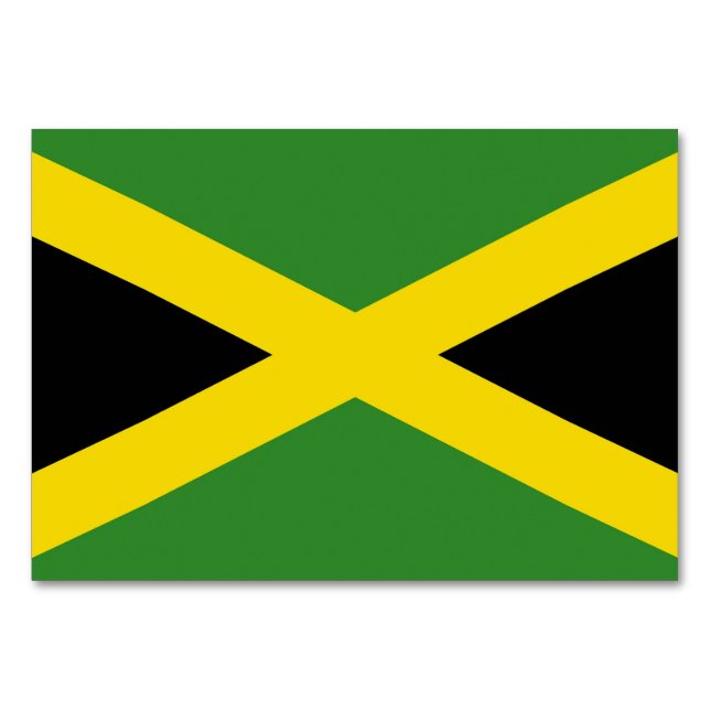 Tarjeta patriótica con bandera de Jamaica (Reverso)