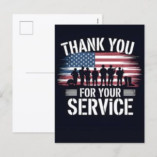 Tarjeta Patriótica de Agradecimiento para Veterano