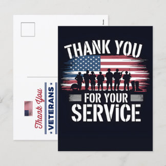 Tarjeta Patriótica de Agradecimiento para Veterano