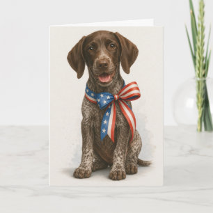 Tarjeta Patriótica de Felicitación para Pointer Al