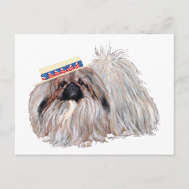 Tarjeta Patriótica de Pekinés (Anverso)