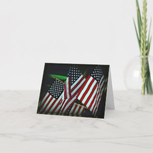 Tarjeta patriótica estadounidense/militar