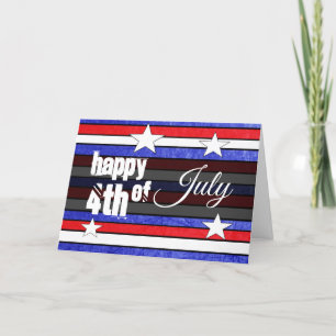 Tarjeta Patriótica Feliz 4 de Julio Personalizada
