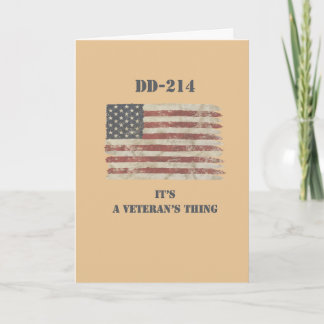 Tarjeta Patriótica para Veterano con DD-214