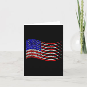 Tarjeta Patriótico 4 De Julio Bandera Estadounidense Ondea