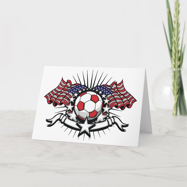 Tarjeta Patriótico American Soccer Design Bandera de Estad (Subido por el creador)