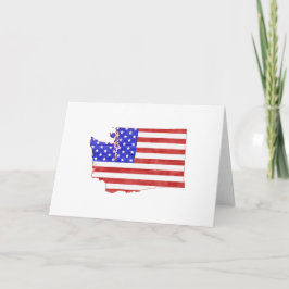 Tarjeta Patriótico de la Bandera Estadounidense en Forma d
