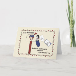 Tarjeta Patriótico del buzón de correo del Día de los Vete