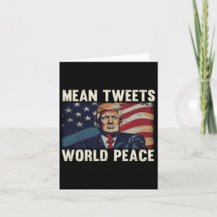 Tarjeta Patriótico del Donald Trump, el líder de la paz mu
