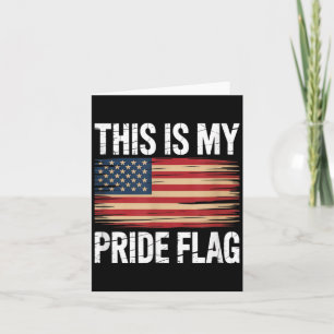 Tarjeta Patriótico Esta es la bandera del orgullo USA Amer