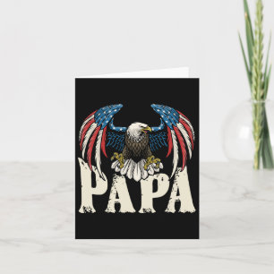 Tarjeta Patriótico Papa Bald Eagle Shirt Eeuu Bandera 4 De
