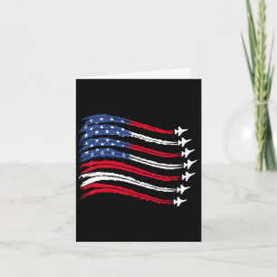 Tarjeta Patriótico Rojo Azul Blanco Ee.Uu. Luchador Jets 4