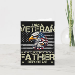 Tarjeta Patriótico Soy un veterano como mi padre antes que