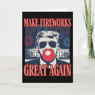 Tarjeta Patriótico Trump Hacer Fuegos Artificiales Geniale