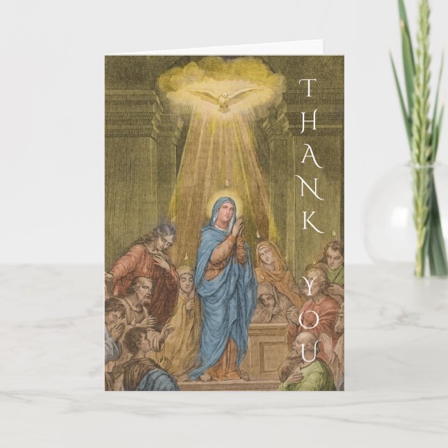 Tarjeta Patrocinador de pentecostés de confirmación religi (Anverso)