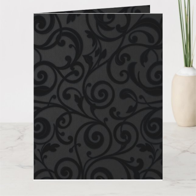 Tarjeta Patrón abstracto de negro con movimiento intrínsec (Anverso)