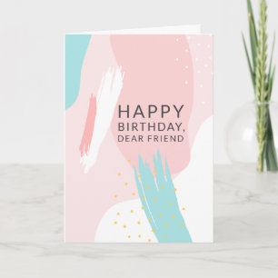 Tarjeta Patrón abstracto femenino moderno Cumpleaños de am