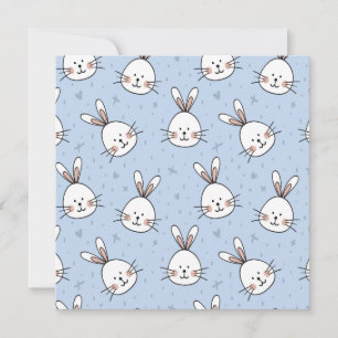 Tarjeta Patrón Adorable de conejo conejo conejo conejo