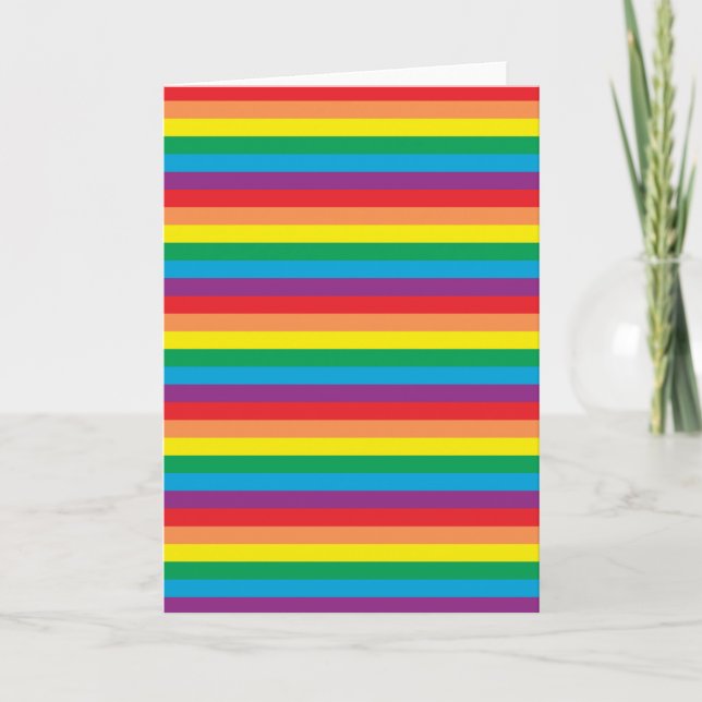 Tarjeta Patrón arcoiris simple (Anverso)