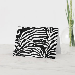 Tarjeta Patrón artístico negro y blanco de camuflaje cebra
