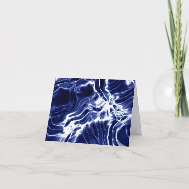 Tarjeta Patrón azul arremolinado  (Anverso)