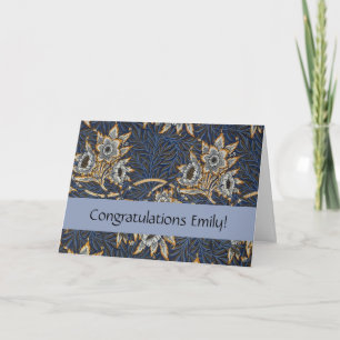 Tarjeta Patrón azul Willow de William Morris Tulip