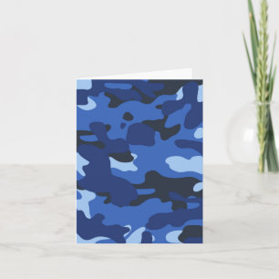 Tarjeta Patrón Camouflage Blue Camo