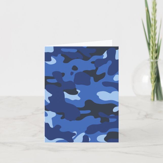 Tarjeta Patrón Camouflage Blue Camo (Anverso)