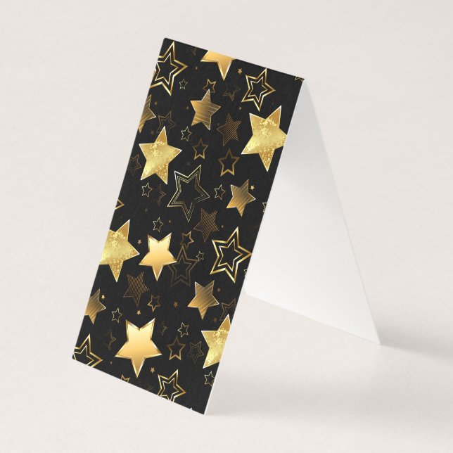 Tarjeta Patrón continuo con estrellas doradas (Reverso)