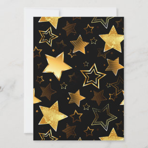 Tarjeta Patrón continuo con estrellas doradas