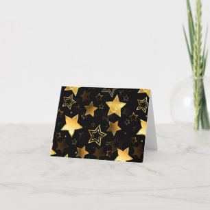 Tarjeta Patrón continuo con estrellas doradas