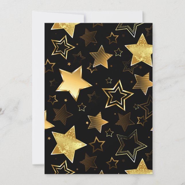 Tarjeta Patrón continuo con estrellas doradas (Anverso)