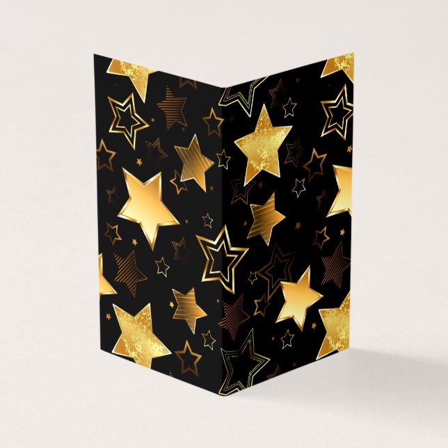 Tarjeta Patrón continuo con estrellas doradas (Exterior)