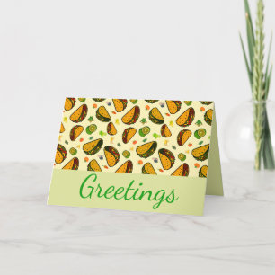 Tarjeta Patrón continuo de tacos