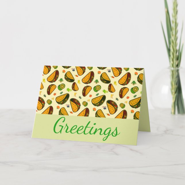 Tarjeta Patrón continuo de tacos (Anverso)