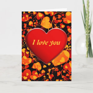 Tarjeta Patrón CORAZÓN ART 8 + corazón + tu texto