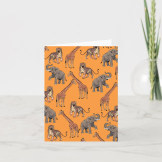 Tarjeta Patrón de animales africanos