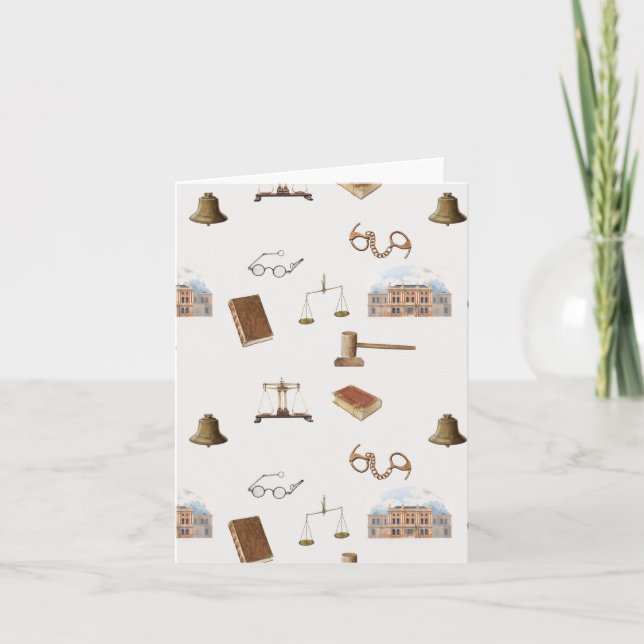 Tarjeta Patrón de antigüedades legales Gavel (Anverso)