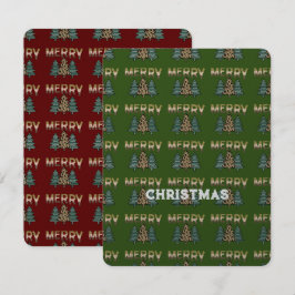 Tarjeta Patrón de árbol de Navidad