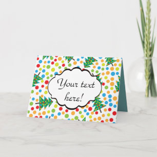 Tarjeta patrón de árboles de Navidad