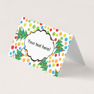 Tarjeta patrón de árboles de Navidad