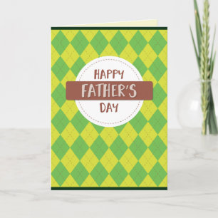 Tarjeta Patrón de Argyle Feliz Día del Padre